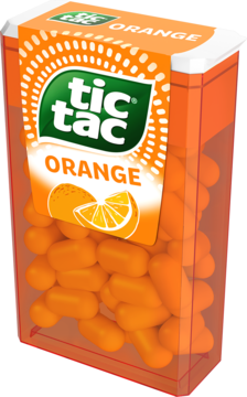 TIC TAC Orange ,drażetki o smaku Pomarańczowym,kompozycja-2