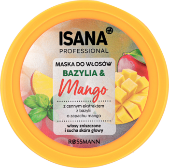 ISANA PROFESSIONAL ,maska do włosów zniszczonych i suchej skóry głowy, Bazylia i Mango,kompozycja-2