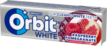 WRIGLEY'S ORBIT White Raspberry Pomegranate,guma do żucia, w drażetkach, o smaku maliny i granatu, bez cukru,kompozycja-2