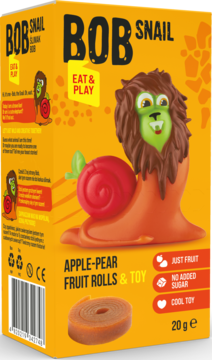 BOB SNAIL Eat & Play ,przekąska owocowa z zabawką,kompozycja-1