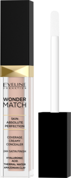EVELINE COSMETICS Wonder Match ,korektor do twarzy, kremowy, kryjący, nr 20 Peach,kompozycja-2