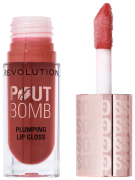 REVOLUTION Pout Bomb Plumping,błyszczyk do ust z efektem powiększenia, Cookie Warm Nude,kompozycja-2