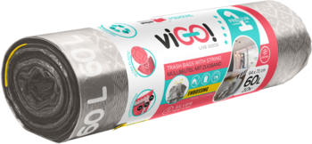 VIGO! 4 Seasons ,worki na śmieci z taśmą, zapachowe, 60L, srebrne,kompozycja-2