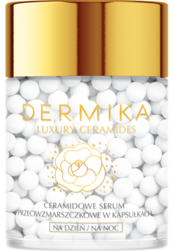 DERMIKA Luxury Ceramides ,serum do twarzy, ceramidowe, przeciwzmarszczkowe, w kapsułkach, dzień/noc,kompozycja-2