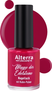 ALTERRA Magic der Edelsteine ,lakier do paznokci, nr 01 Rubin,kompozycja-2