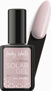 Lacky Nails Solar Gel, jasnoróżowy lakier do paznokci, do 10 dni bez lampy UV/LED, z próbnikiem.