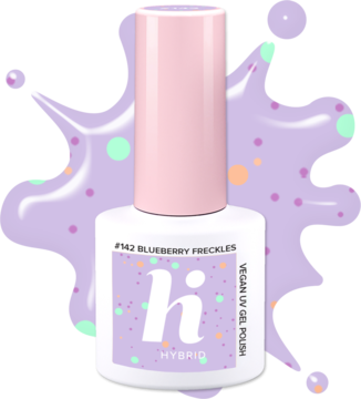 HI HYBRID ,lakier hybrydowy, #142 Blueberry Freckles,kompozycja-2