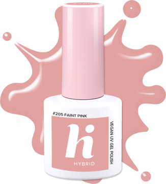 HI HYBRID ,lakier hybrydowy, #205 Faint Pink,kompozycja-2