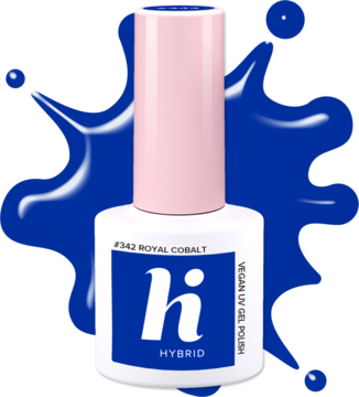 HI HYBRID ,lakier hybrydowy, #342 Royal Cobalt,kompozycja-2