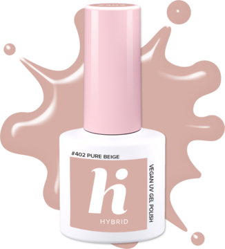 HI HYBRID ,lakier hybrydowy, #402 Pure Beige,kompozycja-2