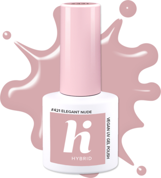 HI HYBRID ,lakier hybrydowy, #421 Elegant Nude,kompozycja-2