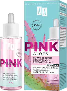 AA Pink Aloes ,serum-booster do twarzy, na dzień i na noc,kompozycja-2