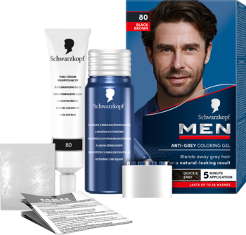 SCHWARZKOPF MEN ,żel do włosów, koloryzujący, nr 80 Black Brown,kompozycja-2