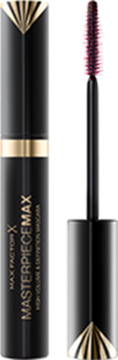 Max Factor Masterpiece Max, czarny tusz do rzęs z aplikatorem iFX. Elegancka tuba ze złotymi detalami.