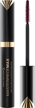 Max Factor Masterpiece Max, czarny tusz do rzęs z aplikatorem iFX. Elegancka tuba ze złotymi detalami.