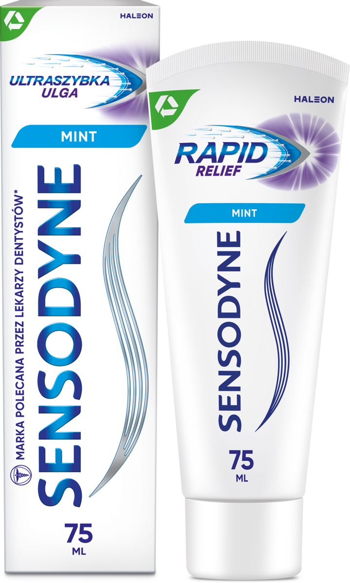 SENSODYNE, Ultraszybka Ulga, pasta do zębów, na nadwrażliwość, Mint, 75 ml