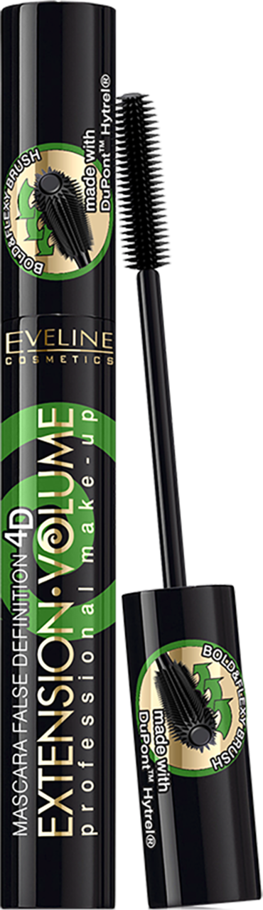 EVELINE COSMETICS, Extension Volume, tusz do rzęs, podkręcający, wydłużający, 10 ml