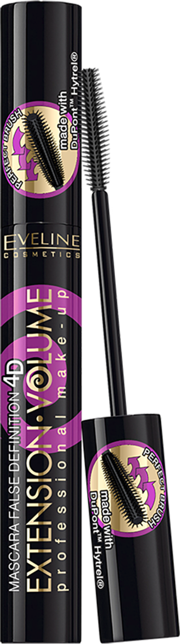 EVELINE COSMETICS, Extension Volume, tusz do rzęs, pogrubiający, rozdzielający, 10 ml