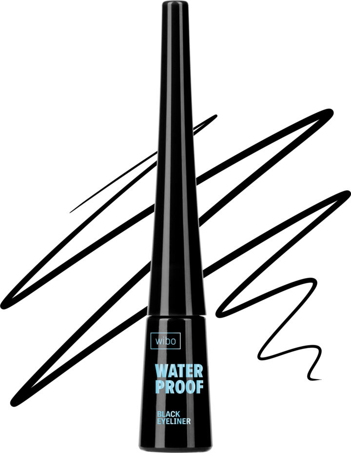 WIBO, eyeliner w płynie, wodoodporny, Czarny, 4 ml