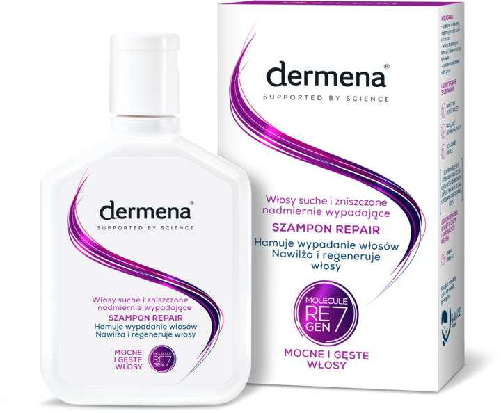 DERMENA, Repair, szampon do włosów suchych i zniszczonych, nadmiernie wypadających, 200 ml