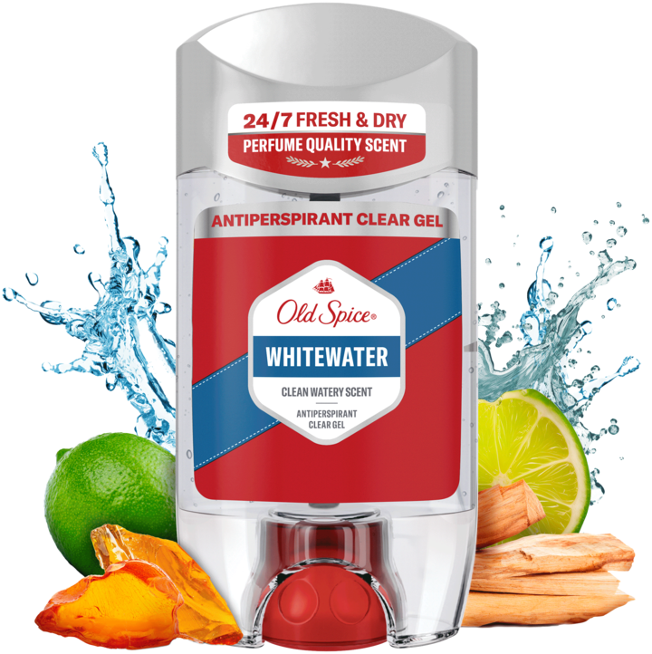 OLD SPICE, Whitewater, antyperspirant w sztyfcie, żelowy, dla mężczyzn, Clean Watery, 70 ml