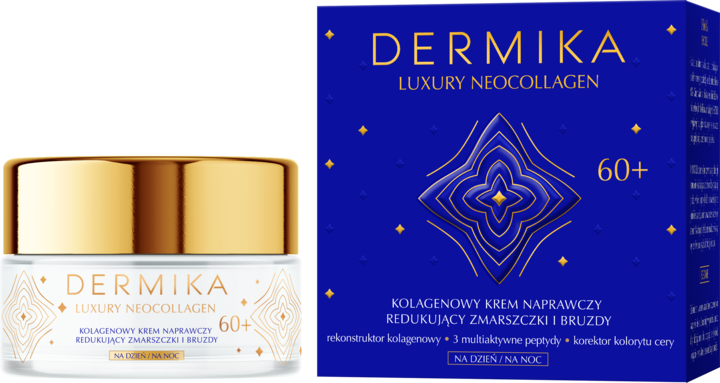 DERMIKA, Luxury Neocollagen, krem do twarzy, kolagenowy, naprawczy, 60+, na dzień i na noc, 50 ml