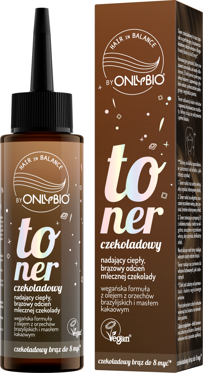 ONLYBIO HAIR IN BALANCE, toner do włosów, Czekoladowy, 100 ml