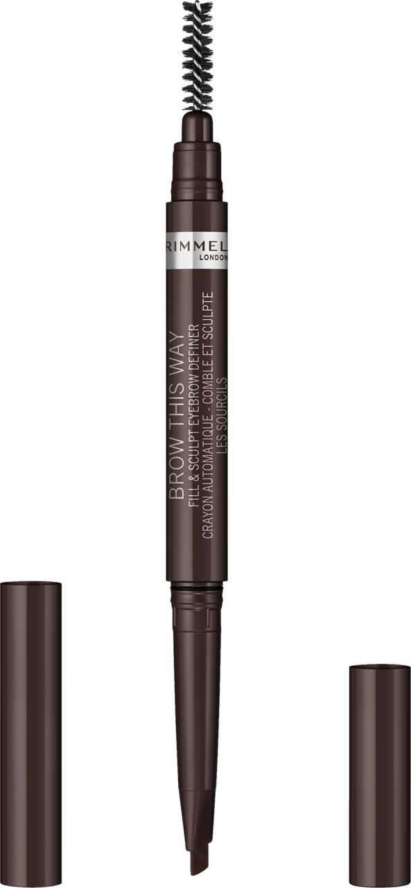 RIMMEL, Brow This Way, kredka do brwi ze szczoteczką,  nr 003, Dark Brown, 0,25 g