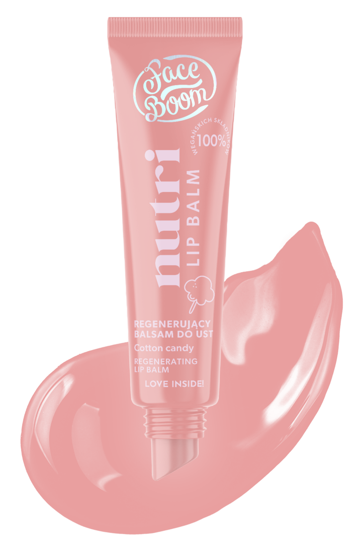 FACEBOOM, Nutri, balsam do ust, regenerujący, Cotton Candy, 10 g
