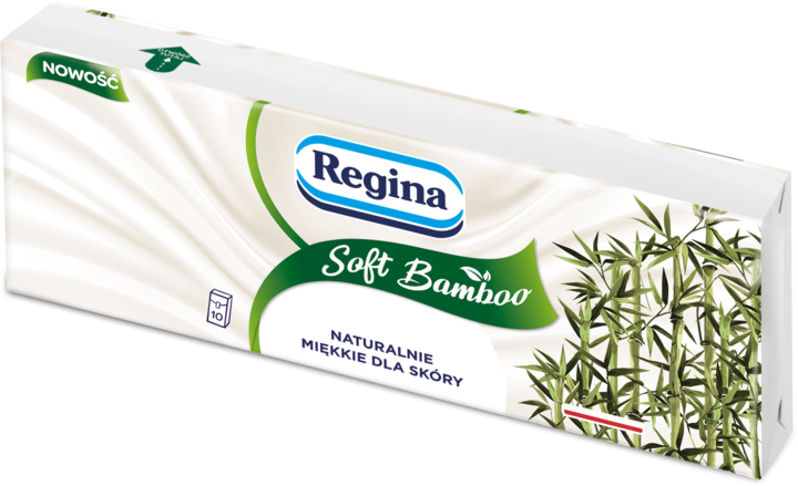 REGINA, Soft Bamboo, chusteczki higieniczne, 4-warstwowe, 10 x 9szt.