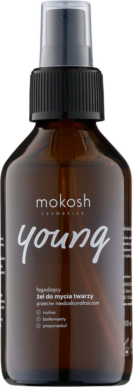 MOKOSH COSMETICS, Young, żel do mycia twarzy, łagodzący, przeciw niedoskonołaściom, 100 ml