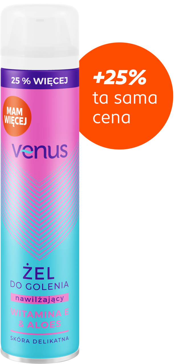 VENUS, żel do golenia, nawilżający, z witaminą E i aloesem, 250 ml