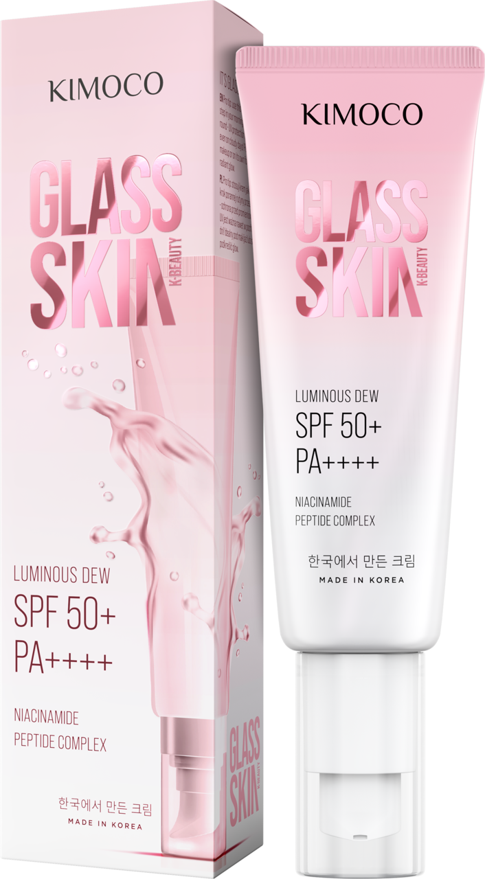 KIMOCO, Glass Skin, krem do twarzy, z filtrem SPF 50+ PA++++, 50 ml