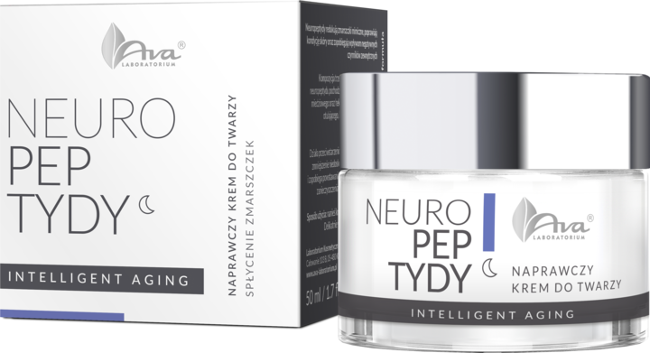 AVA LABORATORIUM, Neuropeptydy Intelligent Aging, krem do twarzy, naprawczy, na noc, 50 ml
