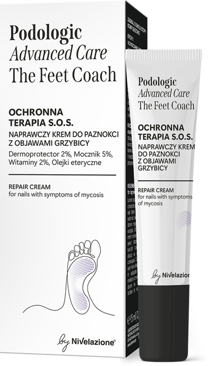 PODOLOGIC, Advanced Care, krem do paznokci z objawami grzybicy, kojący, Ochronna terapia S.O.S., 15 ml