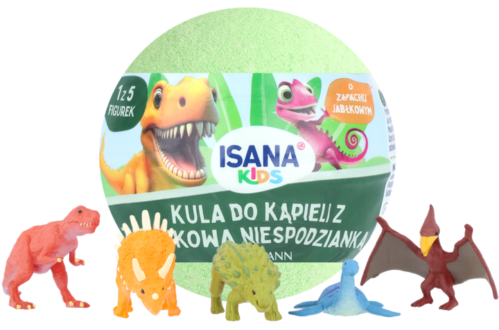 ISANA KIDS, kula do kąpieli z niespodzianką o zapachu Jabłkowym, 1 szt.