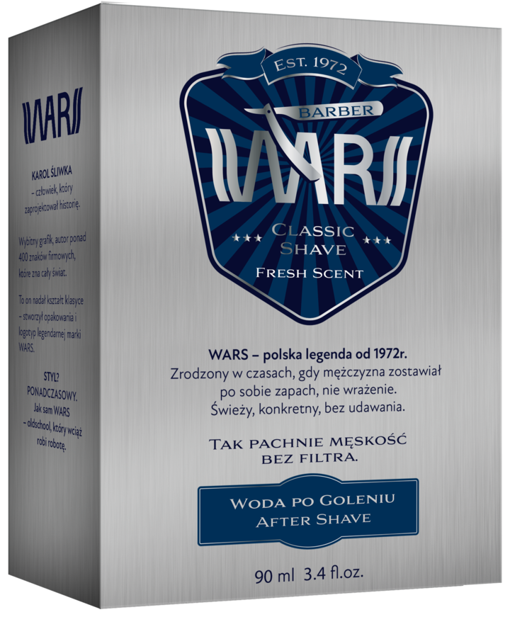WARS, Classic Shave Fresh Scent, woda po goleniu, 90 ml