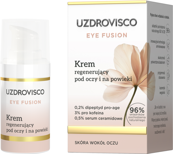 UZDROVISCO, Eye Fusion, krem pod oczy i na powieki, regenerujący, 15 ml