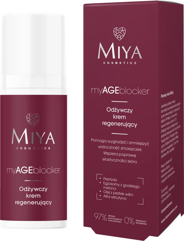 MIYA COSMETICS, myAGEblocker, krem do twarzy, odżywczy, regenerujący, 50 ml
