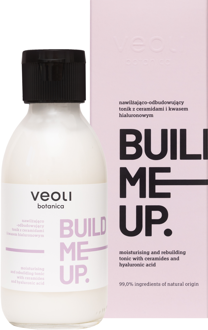 VEOLI BOTANICA, Build Me Up., tonik do twarzy, z ceramidami i kwasem hialuronowym, nawilżająco-odbudowujący, 150 ml