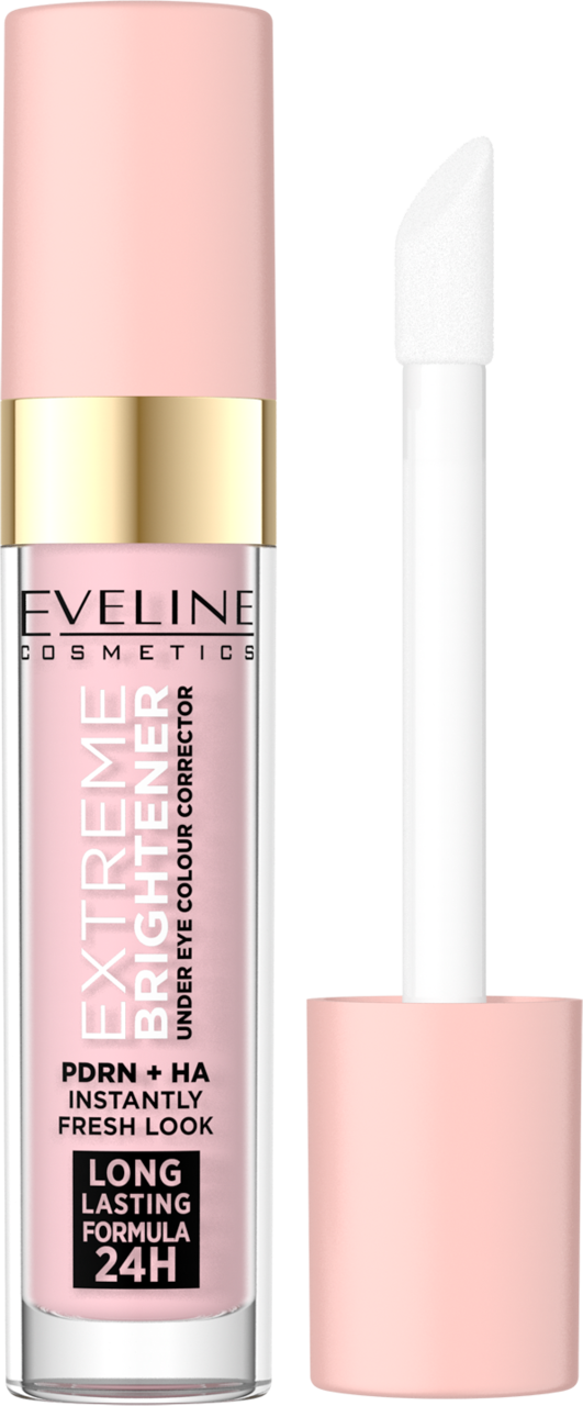 EVELINE COSMETICS, Extreme Brightener, korektor do twarzy, rozjaśniający i korygujący cienie pod oczami, nr 00 Magic Pink, 7 ml