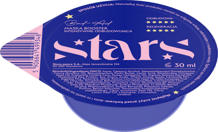 STARS, Bond-Aid, maska do włosów, intensywnie odbudowująca, 30 ml