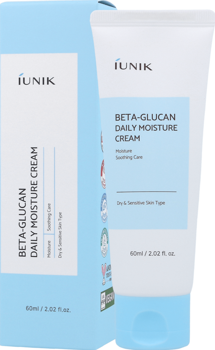 IUNIK, Beta-Glucan, krem do twarzy, nawilżający, 60 ml