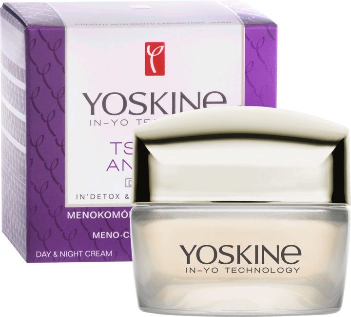YOSKINE, Tsubaki Anti-Age, krem do twarzy, menokomórkowe odmłodzenie, 55+, dzień/noc, 50 ml