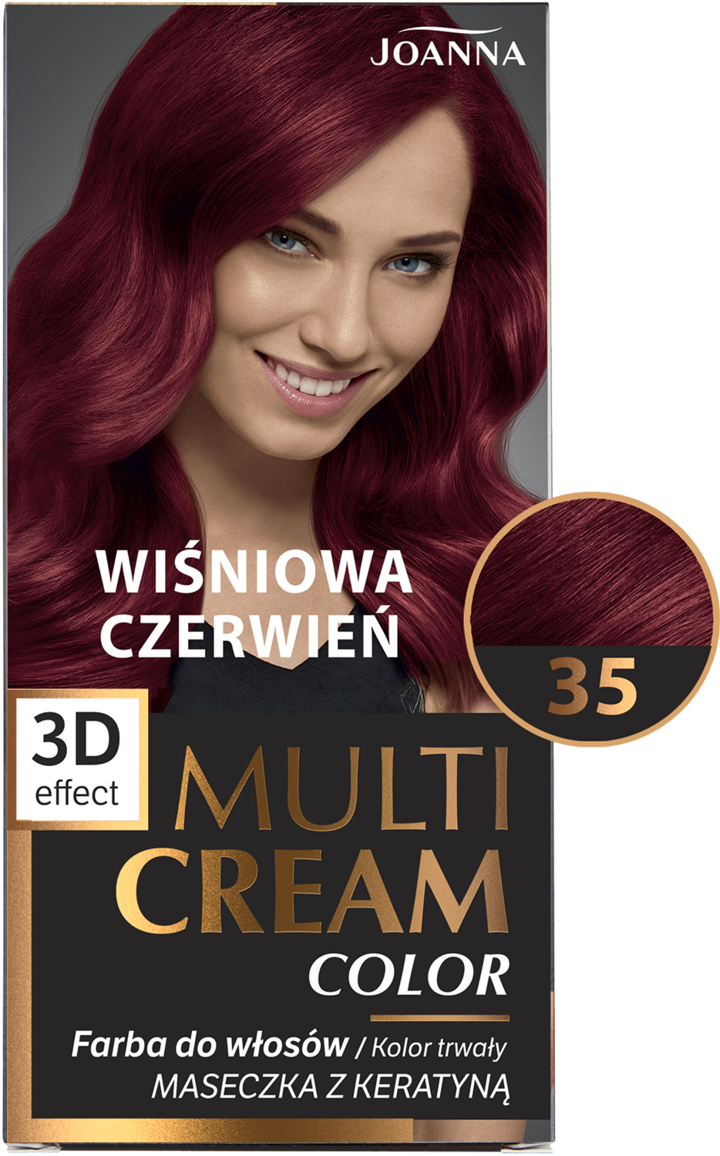 JOANNA, Multi Cream Color, farba do włosów, nr 35 Wiśniowa Czerwień, 1 szt.