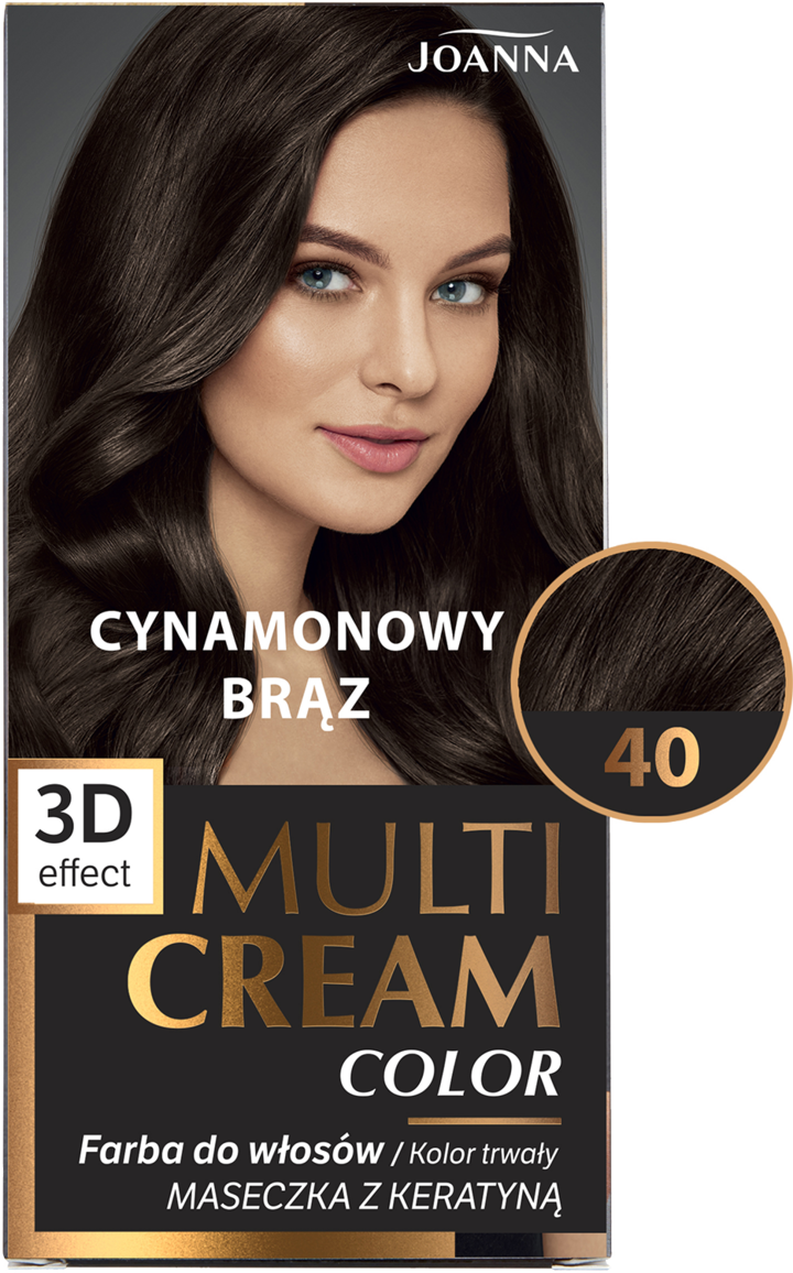 JOANNA, Multi Cream Color, farba do włosów, nr 40 Cynamonowy Brąz, 1 szt.