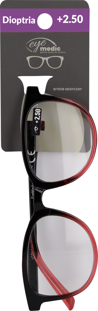 EYEMEDIC, okulary do czytania: moc: +2.50, różne kolory, 1 szt.