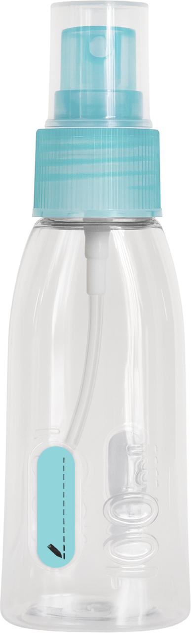 butelka na kosmetyki z atomizerem, podróżna, poj. 100 ml, różne kolory, 1 szt.