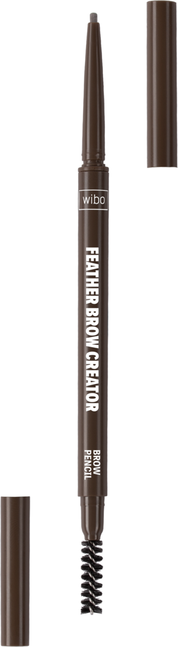 WIBO, Feather Brow Creator, kredka do brwi, ze szczoteczką, Dark Brown, 0,1 g
