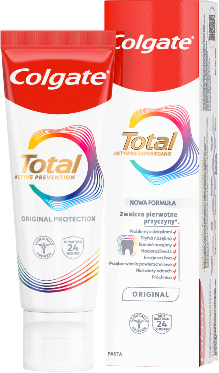COLGATE, Total Original, pasta do zębów, multiochronna z fluorem, 75 ml